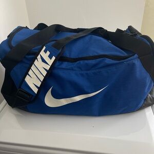 Nike Black and Blue Duffel Bag